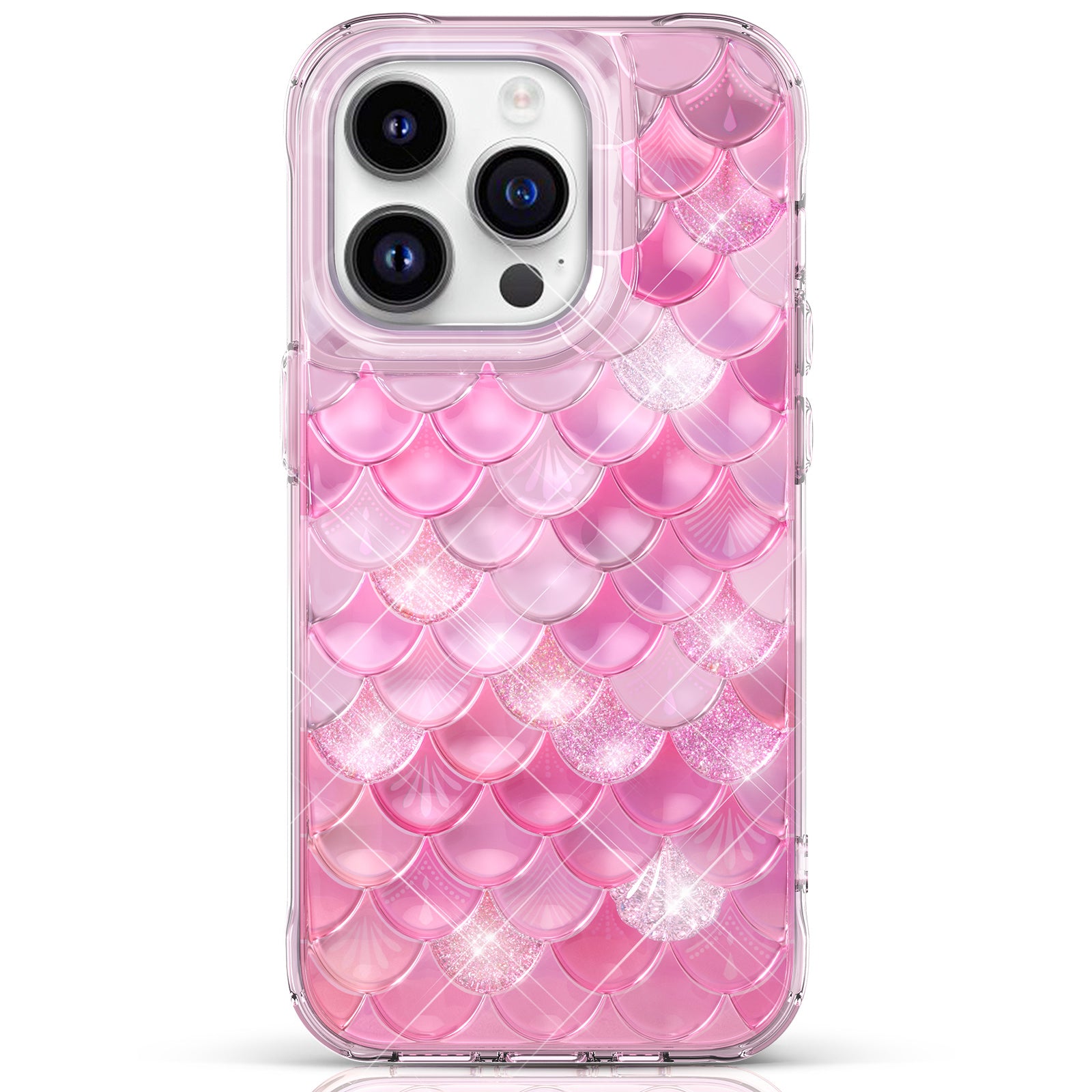 KINGXBAR Fish Scale Series til iPhone 14 Pro telefoncover Anti-ridse TPU+PET IML Cover KINGXBAR Fish Scale Series til iPhone 14 Pro telefoncover Anti-ridse TPU+PET IML Cover